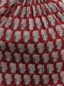 Indigo Red Ivory Black Ajrakh Block Printed Kurta With Pin Tucks  - K25F642