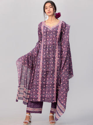 Jamni Aaina Set Of Kurta Pant Dupatta
