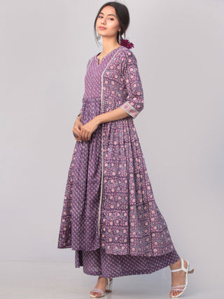 Jamni Zohra Set Of Anarkali Pants Dupatta