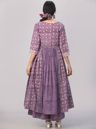 Jamni Zohra Set Of Anarkali Pants Dupatta