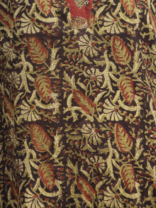 Olive Black Rust Mustard Hand Block Printed Kurti With 3/4 Sleeve - K24F598